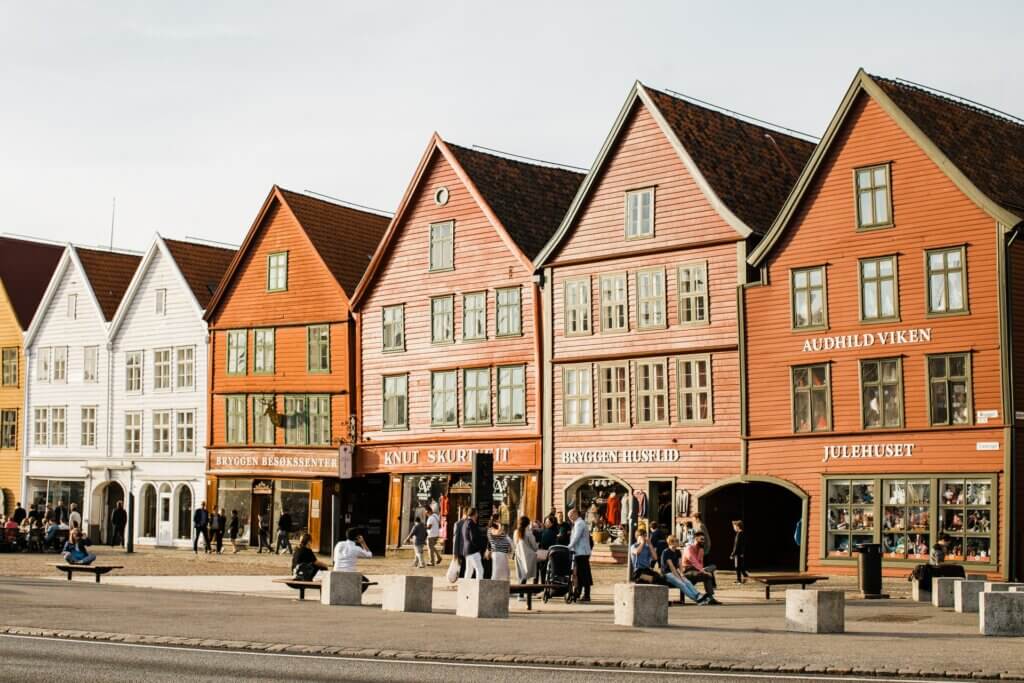 Maisons à Bryggen à Bergen