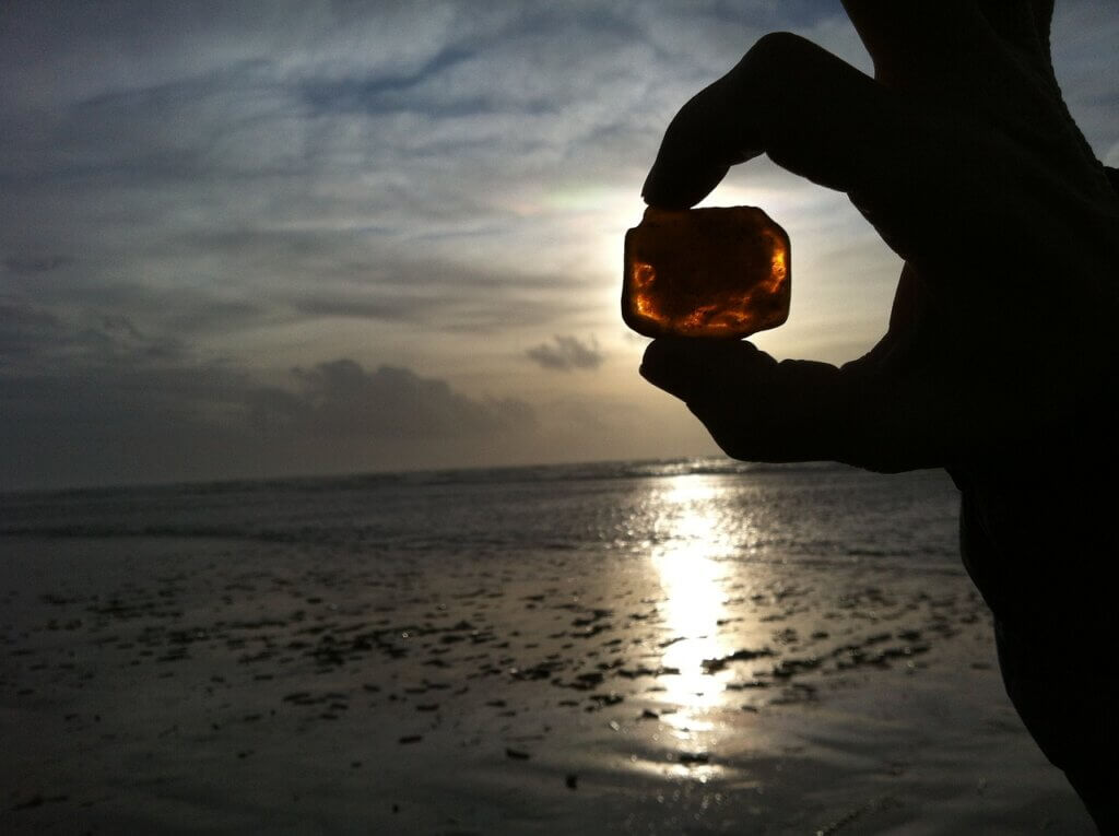 Fanø : ambre sur la plage