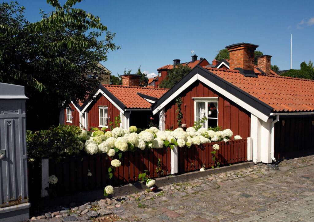 Maisons historiques de bateliers à Västervik